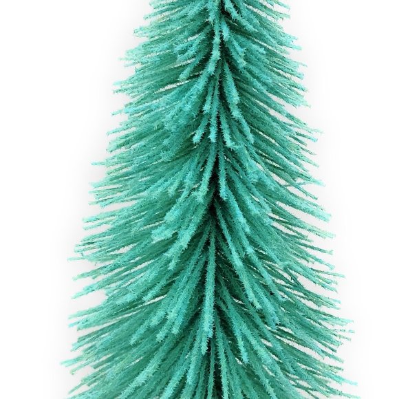 Mint Green 9" Bottle Brush Christmas Tree (Set of 2) - Picture 3 of 3
